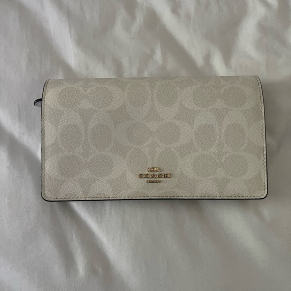 Anna Foldover Crossbody Clutch In Signature Canvas - Picture 1 of 5